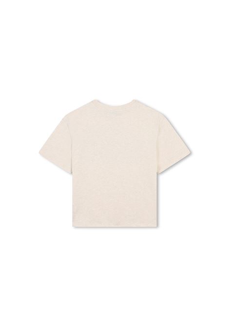 Cream White T-Shirt With Triple Logo LANVIN ENFANT | N30151B51