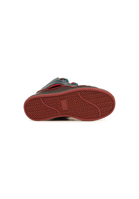 Sneakers Curb In Pelle Blu e Rosse LANVIN ENFANT | N30154V70