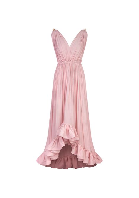 Pink Long Dress With Ruffles LANVIN | RW-DRC035-4778-A2452