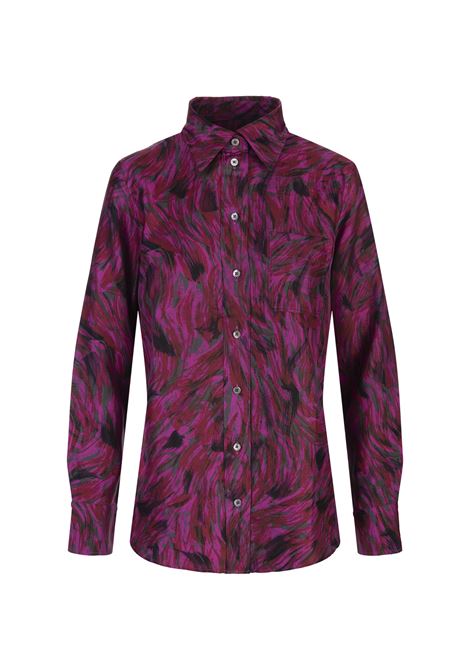 Fuchsia Printed Silk Shirt LANVIN | RW-SI0009-5992-A2459