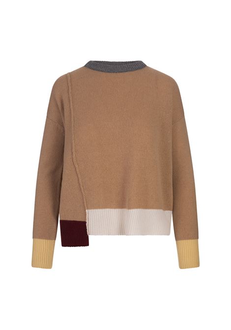 Maglione In Cashmere Color Block EARTHOFSIENA MARNI | GCMD0504Q0-UFX385ICM20