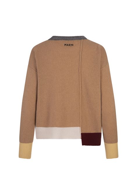 EARTHOFSIENA Colour Block Cashemere Sweater MARNI | GCMD0504Q0-UFX385ICM20