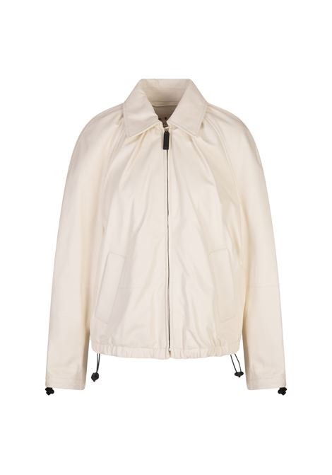 Cream White Leather Lightweight Jacket MARNI | JKMX0312A0-ULA73600W17