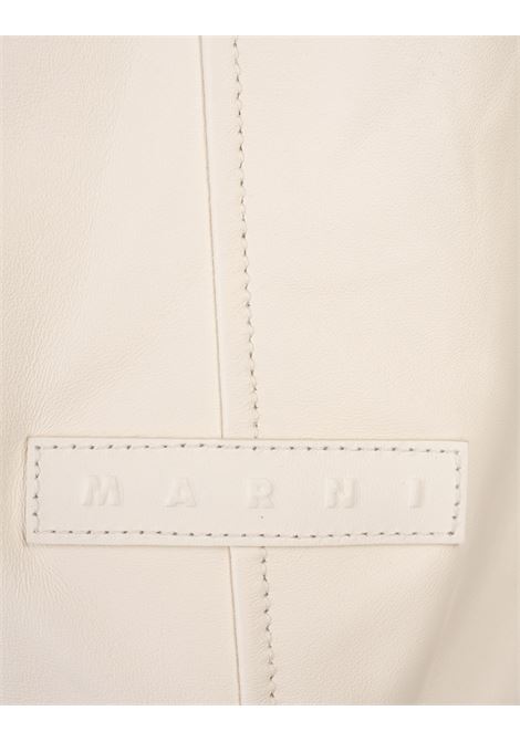 Cream White Leather Lightweight Jacket MARNI | JKMX0312A0-ULA73600W17