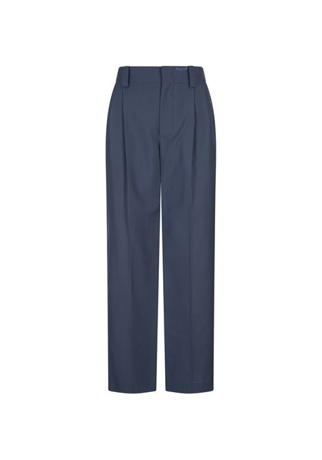 MARNI Pantaloni Con Pieghe In Fresco Di Lana Blu - MARNI