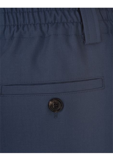 Pantaloni Con Pieghe In Fresco Di Lana Blu MARNI | PAMA0440SU-TW83900B49