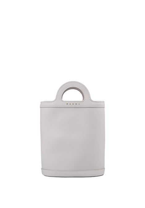 Borsa Tropicalia a Secchiello Nano In Pelle Grigia MARNI | PHMO0039Q1-LV58900N03