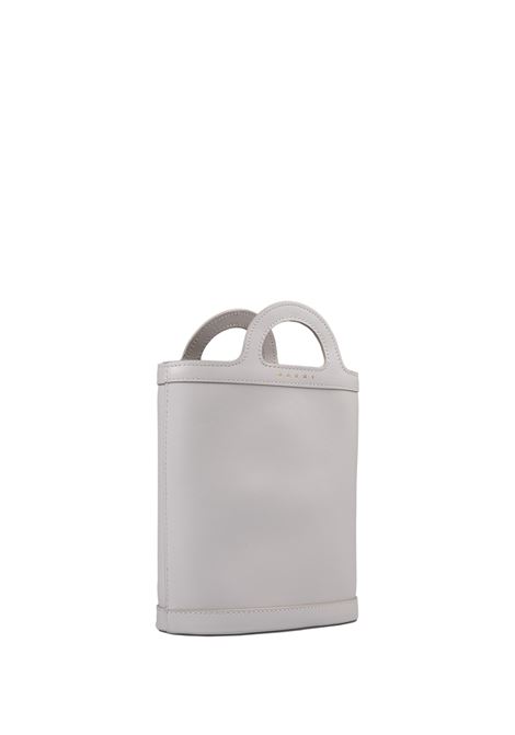 Borsa Tropicalia a Secchiello Nano In Pelle Grigia MARNI | PHMO0039Q1-LV58900N03