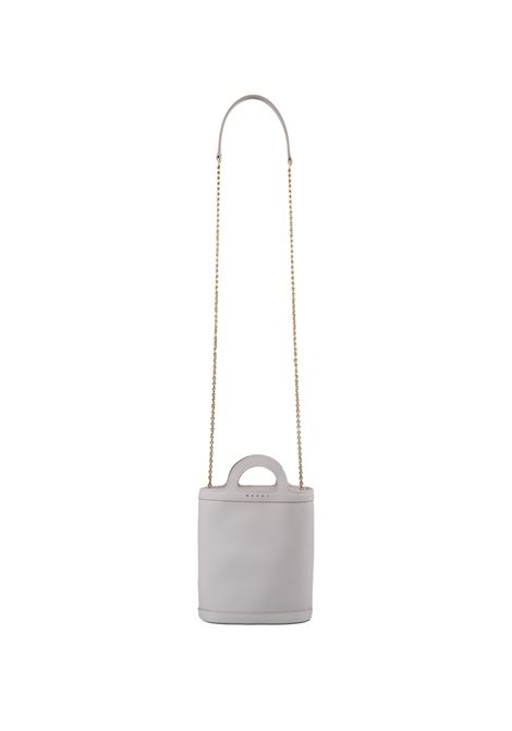 Borsa Tropicalia a Secchiello Nano In Pelle Grigia MARNI | PHMO0039Q1-LV58900N03