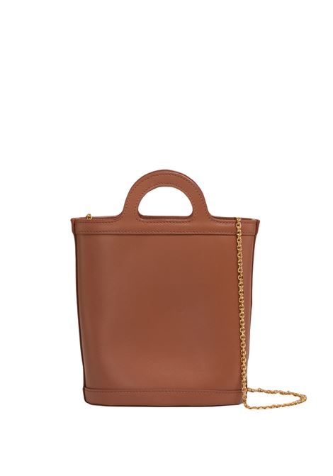 Borsa Tropicalia a Secchiello Nano In Pelle Marrone MARNI | PHMO0039Q1-LV589LV589