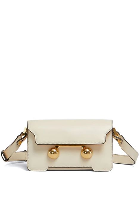Trunkaroo Mini Shoulder Bag In Cream White Leather MARNI | SBMP0193U0-P694800W12