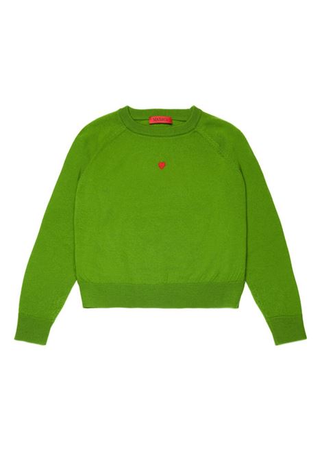 Green Wool Pullover With Heart MAX&CO. KIDS | MX0003-MX004MX503