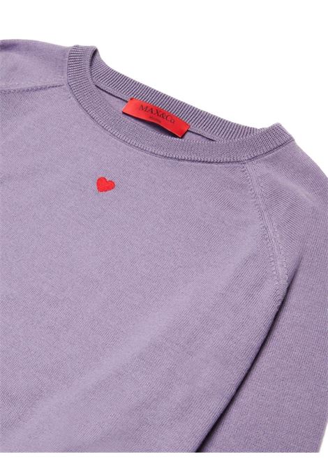 Lilac Wool Pullover With Heart MAX&CO. KIDS | MX0003-MX004MX601