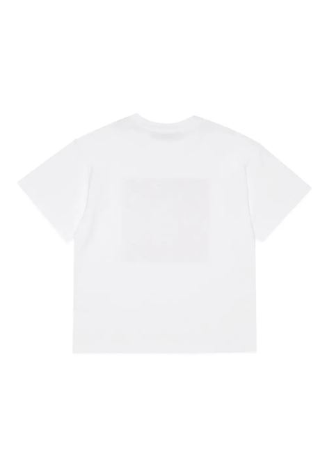 T-Shirt Icona Con Logo In Bianco e Rosso MAX&CO. KIDS | MX0005-MX057MX10C