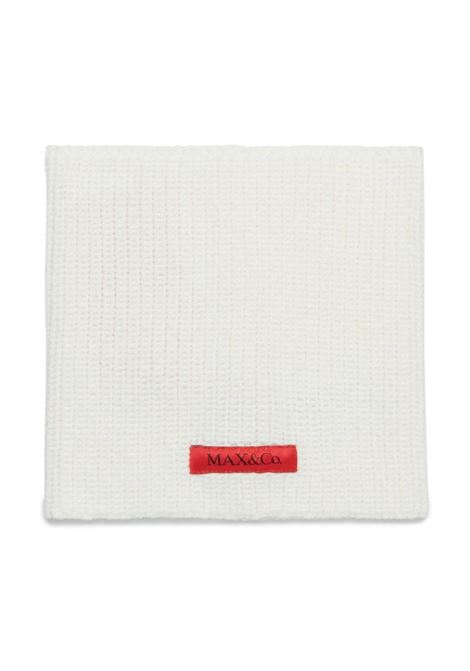 White Neckwarmer With Logo Label MAX&CO. KIDS | MX0097-MX048MX102