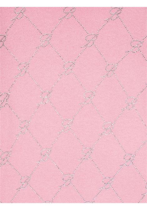 Vestitino Rosa Con Motivo Monogram Di Strass MISS BLUMARINE KIDS | IF4011MA07EX0604