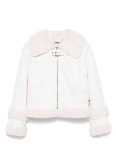 White Faux Shearling Jacket MISS BLUMARINE | IF4042E074310602