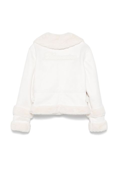 White Faux Shearling Jacket MISS BLUMARINE | IF4042E074310602