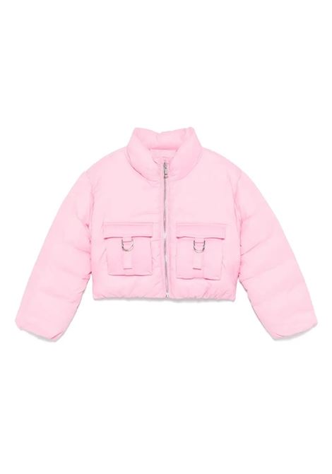 Pink Puffer Jacket With Back Logo MISS BLUMARINE KIDS | IF4045T2827X0604