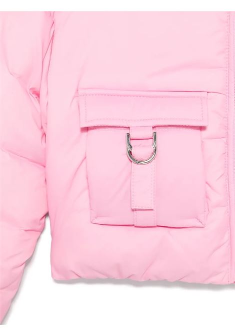 Pink Puffer Jacket With Back Logo MISS BLUMARINE KIDS | IF4045T2827X0604