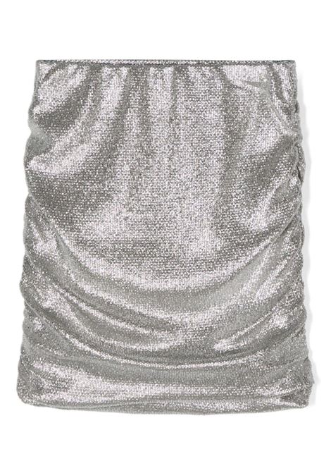 Silver Metallic Mini Skirt MISS BLUMARINE KIDS | IF4054J480708207