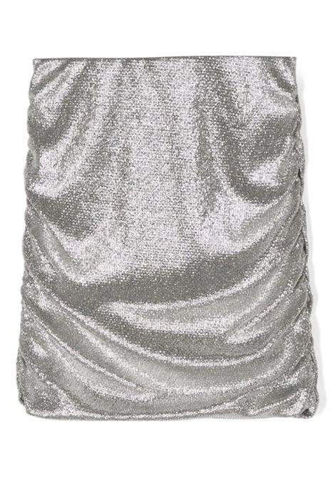 Silver Metallic Mini Skirt MISS BLUMARINE KIDS | IF4054J480708207