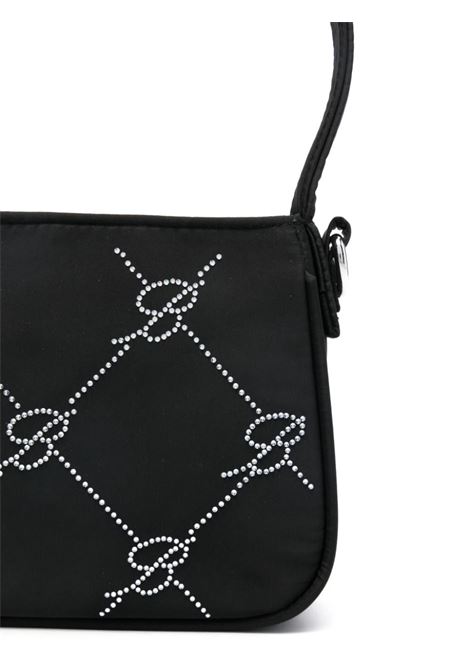 Black Handbag With Rhinestone Monogram Motif MISS BLUMARINE KIDS | IF4149T030022222