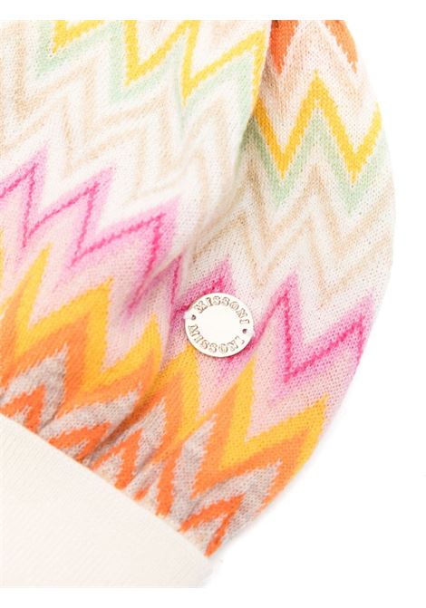 Beanie with Pompon and Multicoloured Zigzag Pattern MISSONI KIDS | MV0A37-W0028999