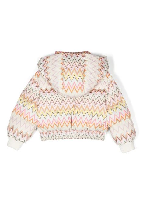 Piumio Bianco Con Motivo Zigzag Multicolore MISSONI KIDS | MV2A00-N0308101MC