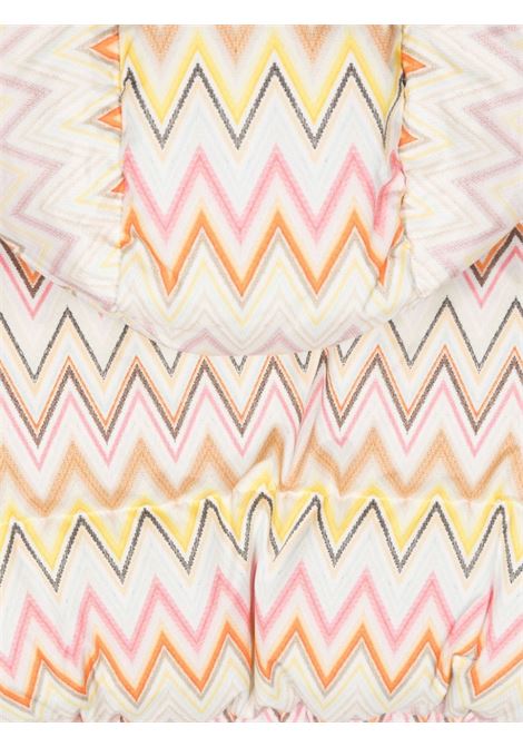 Piumio Bianco Con Motivo Zigzag Multicolore MISSONI KIDS | MV2A00-N0308101MC