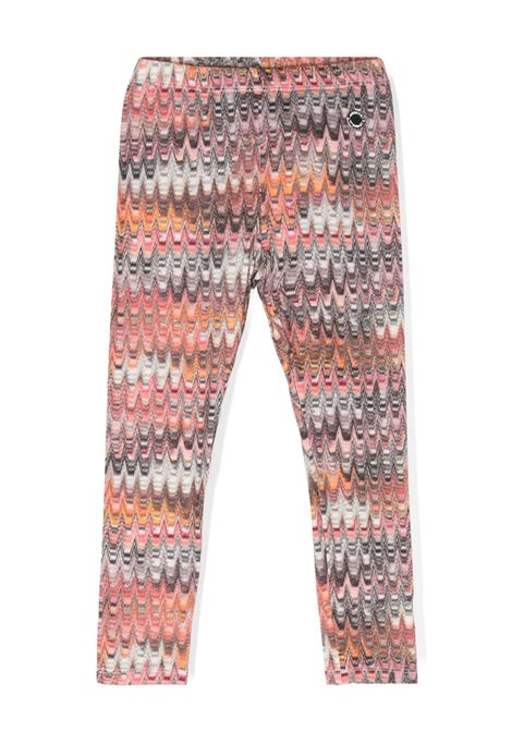 MISSONI KIDS Leggings In Viscosa Stretch Con Motivo Zigzag Multicolore - MISSONI KIDS