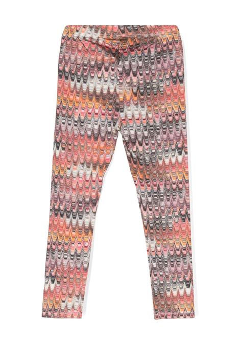 Stretch Viscose Leggings With Multicoloured Zigzag Pattern MISSONI KIDS | MV6A30-J0454930MC