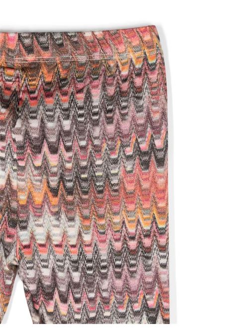 Leggings In Viscosa Stretch Con Motivo Zigzag Multicolore MISSONI KIDS | MV6A30-J0454930MC