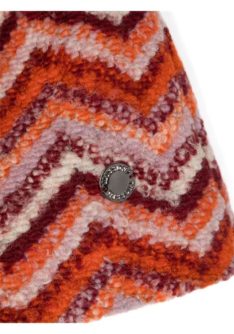 Red and Orange Zigzag Pattern Wool Blend Shorts MISSONI KIDS | MV6B39-Q0057999AR