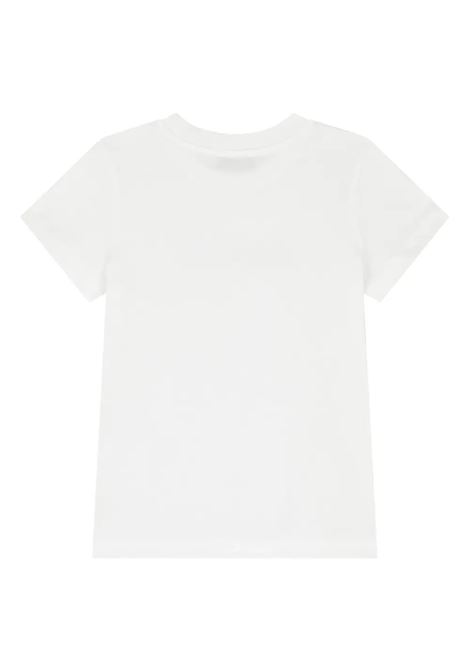 White T-Shirt With Rhinestone Logo MISSONI KIDS | MV8A51-J0177100