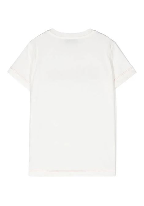 White T-Shirt With Multicoloured Logo MISSONI KIDS | MV8B01-J0177101MC