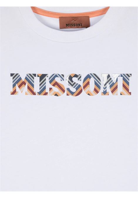 White T-Shirt With Zigzag Missoni Logo MISSONI KIDS | MV8P11-Z0082100