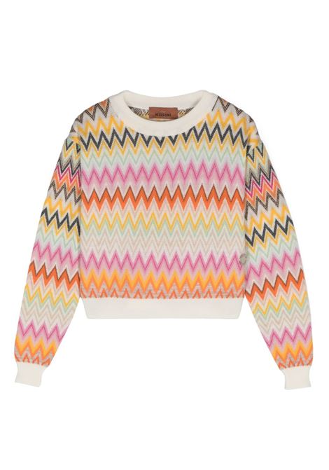 MISSONI KIDS Maglione In Lana Con Motivo Zigzag Multicolore - MISSONI KIDS