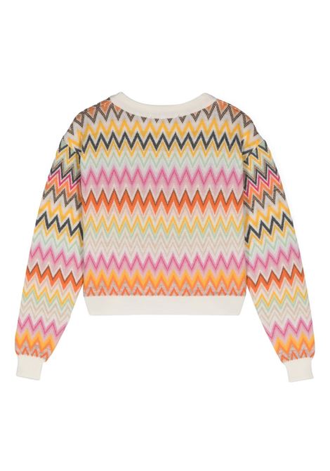 Maglione In Lana Con Motivo Zigzag Multicolore MISSONI KIDS | MV9A30-W0028999