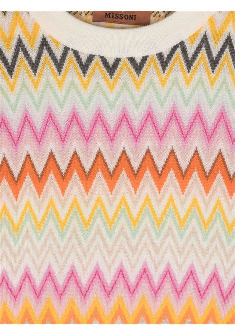 Wool Sweater with Multicoloured Zigzag Pattern MISSONI KIDS | MV9A30-W0028999