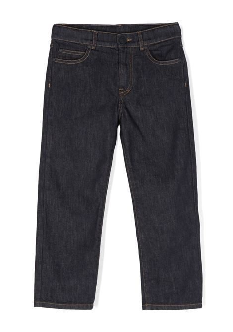 Dark Blue Logoed Jeans MONCLER ENFANT | 2A000-03 5974Q791