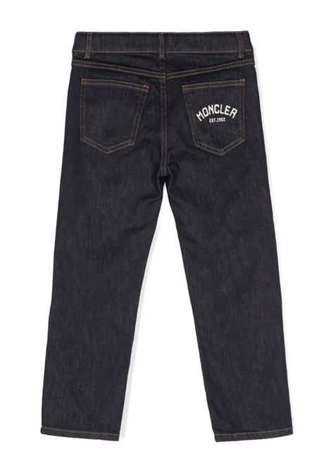 Dark Blue Logoed Jeans MONCLER ENFANT | 2A000-03 5974Q791