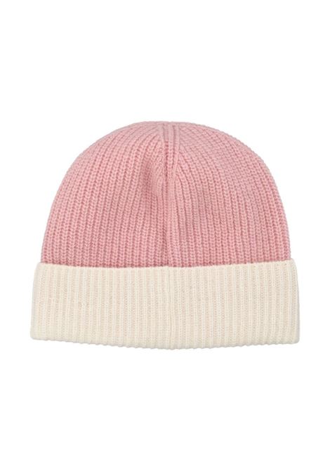 Pink and White Beanie With Logo MONCLER ENFANT | 3B000-06 M1241523