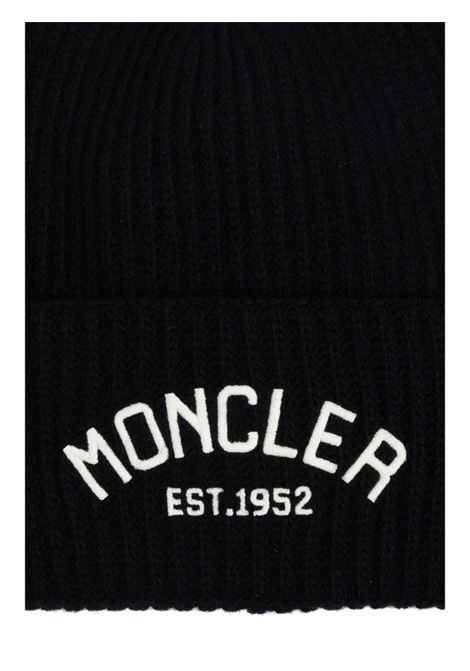 Black Beanie With Contrast Embroidered Logo MONCLER ENFANT | 3B000-06 M1241999