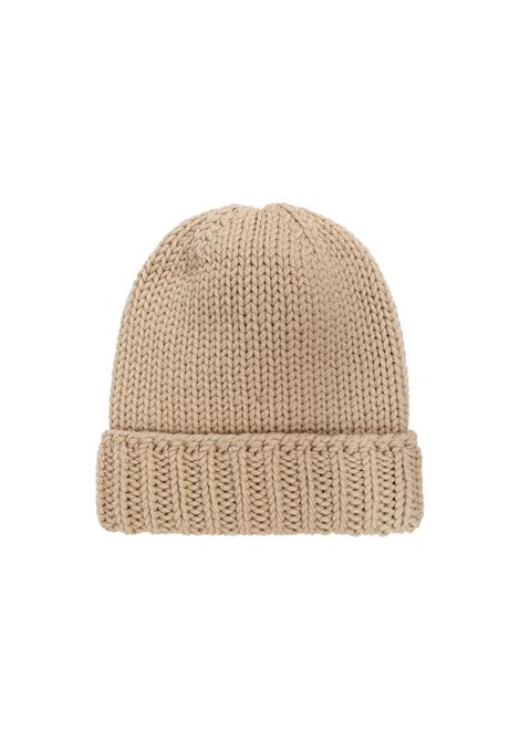 Light Beige Knit Beanie With Logo MONCLER ENFANT | 3B000-26 M1172220