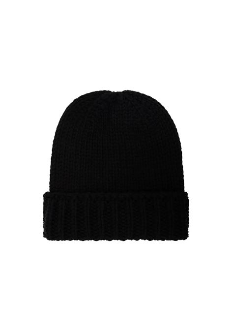 Black Knit Beanie With Logo MONCLER ENFANT | 3B000-26 M1172999