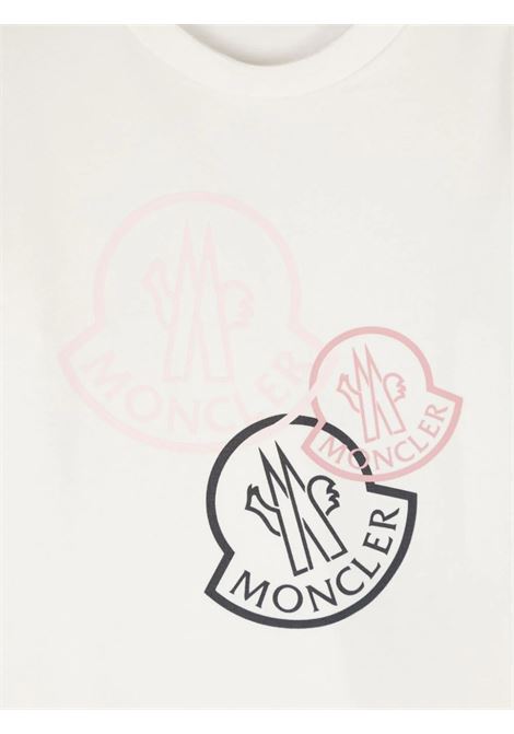 White T-Shirt With Logo Motif MONCLER ENFANT | 8C000-02 8790N034