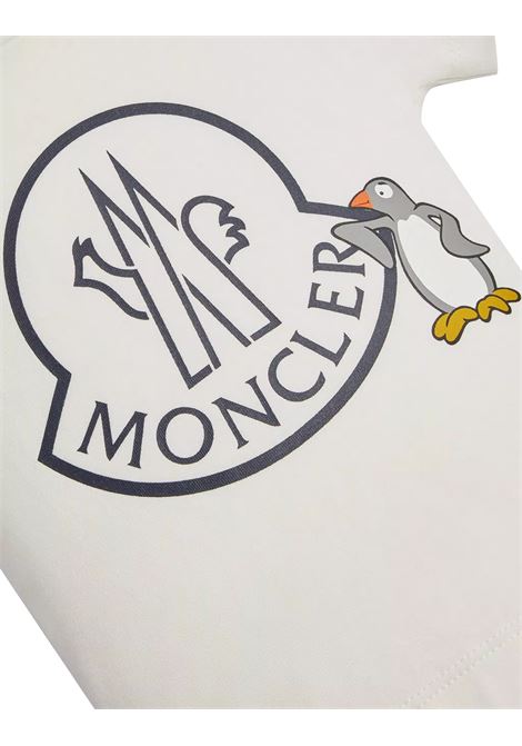 White T-Shirt With Logo Motif MONCLER ENFANT | 8C000-03 8790N034