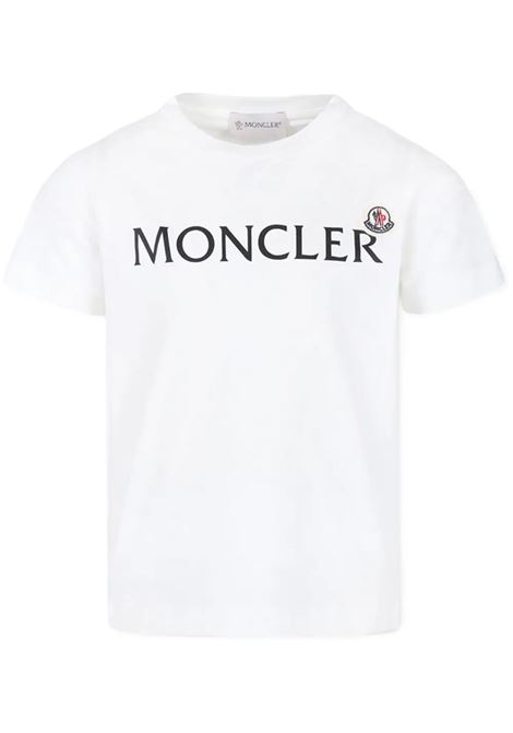 T-Shirt Bianca Con Logo MONCLER ENFANT | 8C000-03 89AFV034