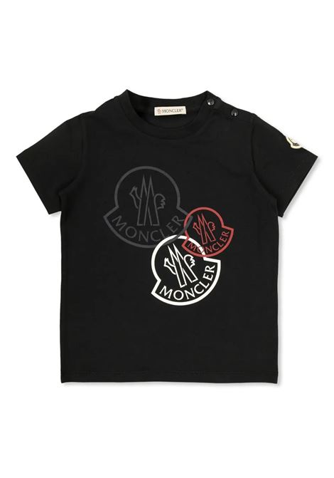 T-Shirt Blu Con Stampa Logata MONCLER ENFANT | 8C000-04 8790N778